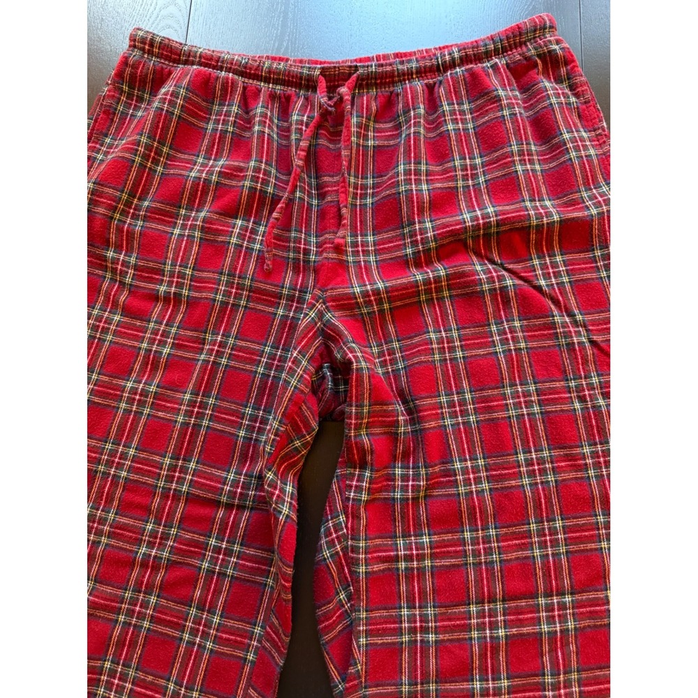 L.L. Bean Flannel Pajama Pant Womens 1X Red Plaid PJ Winter Holiday Loungewear